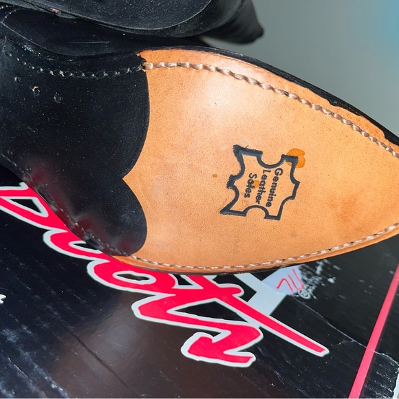 Double H Mens Boots Sz 7 Leather Work Western Boots 3219 - Picture 10 of 11